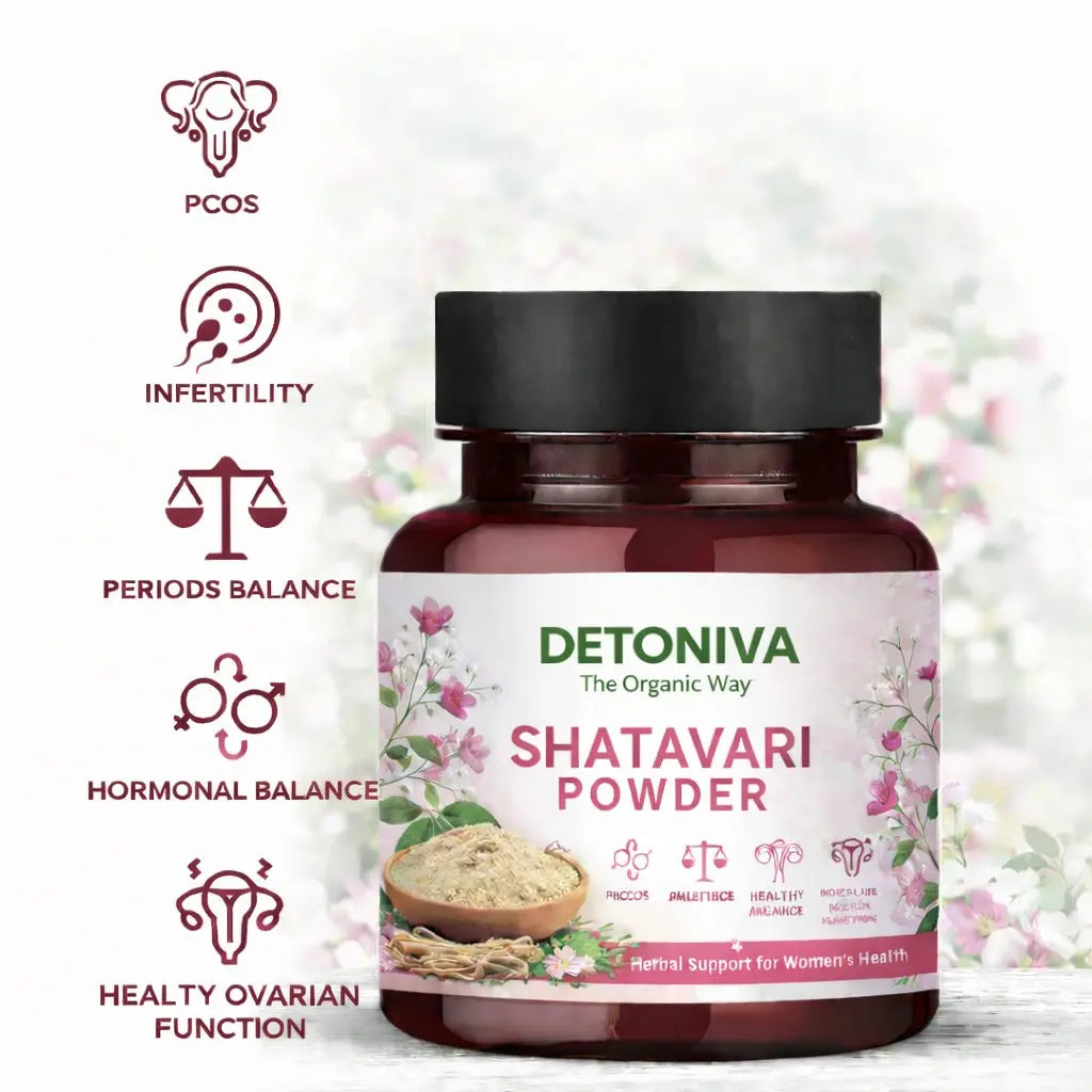 Shatavari Powder - Embrace Feminine Wellness zCure PCOS Detoniva
